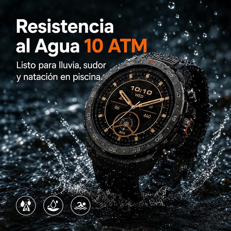 GS Explorer S Relógio Inteligente Masculino, GPS, 10ATM Resistente à Água — foto 7 de 8