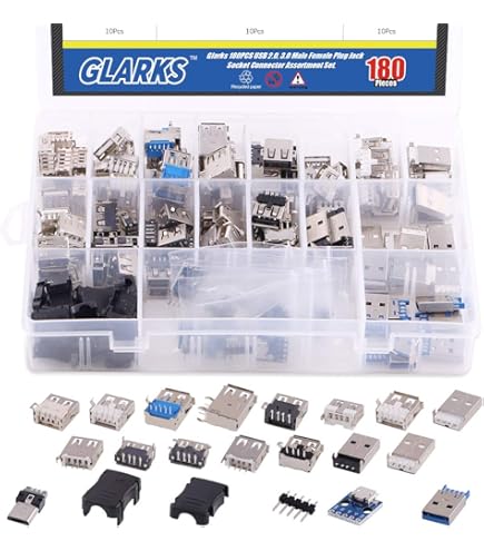 Spinotti Usb Bianchi Kit 10 Connettori USB Maschio Tipo-A 2.0 - Per Riparazioni E Progetti Fai Da Te Kit 10 Pezzi USB Bianco - Foto 5