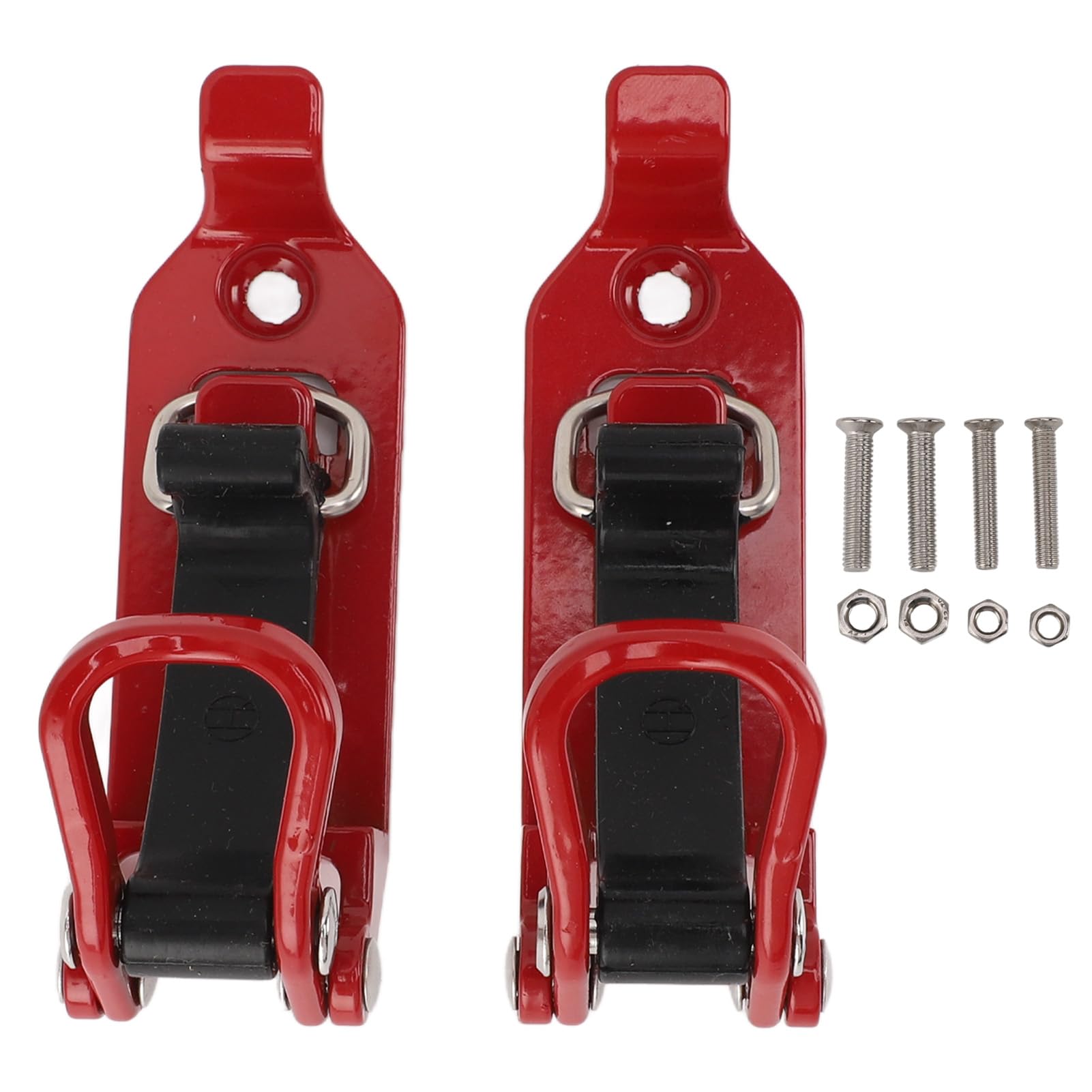 2PCS Shovel Mount, Quick Release Axe Shovel Holder Wall Mount Kit Metal Rubber Clamp Mounting Kit for Truck Off Road (Red)