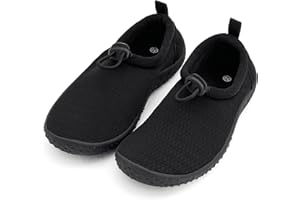 Kids Water Shoes for Little/Big Kid Girls Boys, Quick Dry Lightweight Breathable Hiking Beach Sports Swim Pool Shoes Black