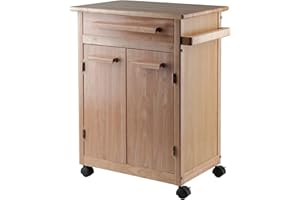 Winsome Wood Kitchen Cart, Natural, Single Drawer (82027)