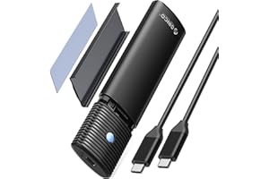 ORICO M.2 NVMe SATA SSD Enclosure Adapter Tool-Free, USB C 3.2 Gen 2 10Gbps NVMe, 5Gbps NGFF SATA PCIe M-Key(B+M Key) 2230/2242/2260/2280, Aluminum External M2 Reader Support UASP Trim- PWDM2-BK