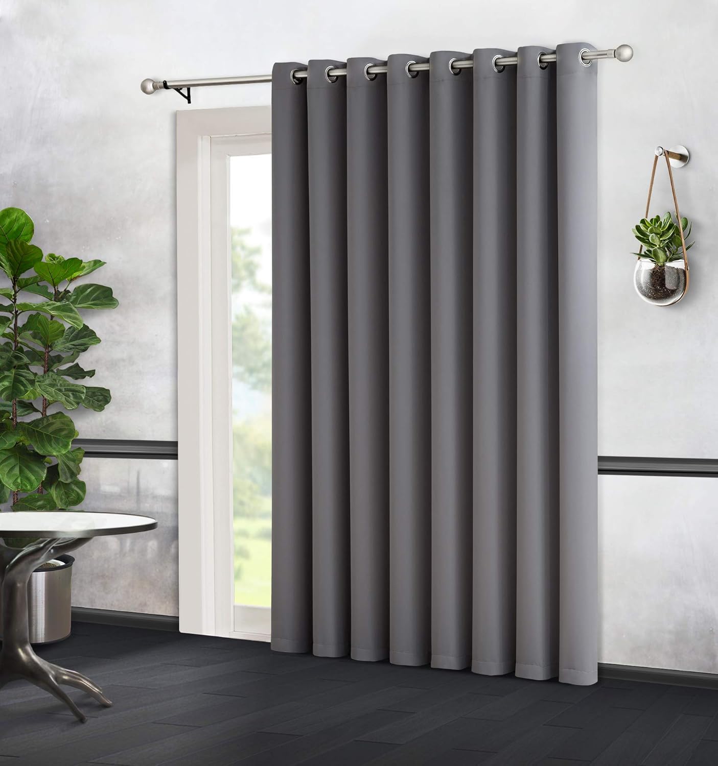 Outdoor Curtains - DecoSource - 1 Extra Wide Premium Patio Panel - 102 Inch Wide - 84