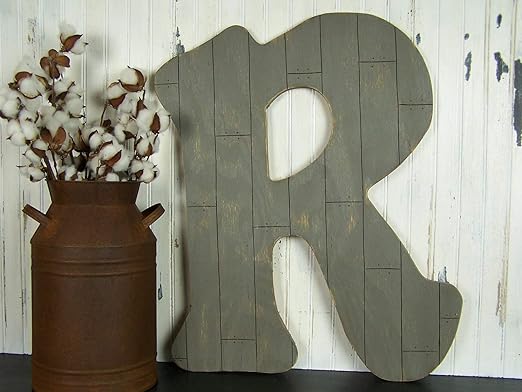 Letra Grande De Madera Para Decoracion De La Pared De La Granja