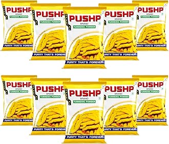 Pushp Brand Turmeric Powder Pouch (1kg pack) (Pack of 5)