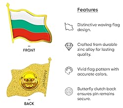 Bulgaria Flag Lapel Pin - Enamel Metal National