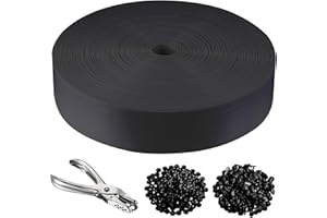 ALOSUTR Chain Link Fence Privacy Strip, 246 ft. Fence Privacy Strip, (Includes 200 Clasps + One Hole Punch) Black，Suitable for Decks, patios,grates, Wire mesh and More.