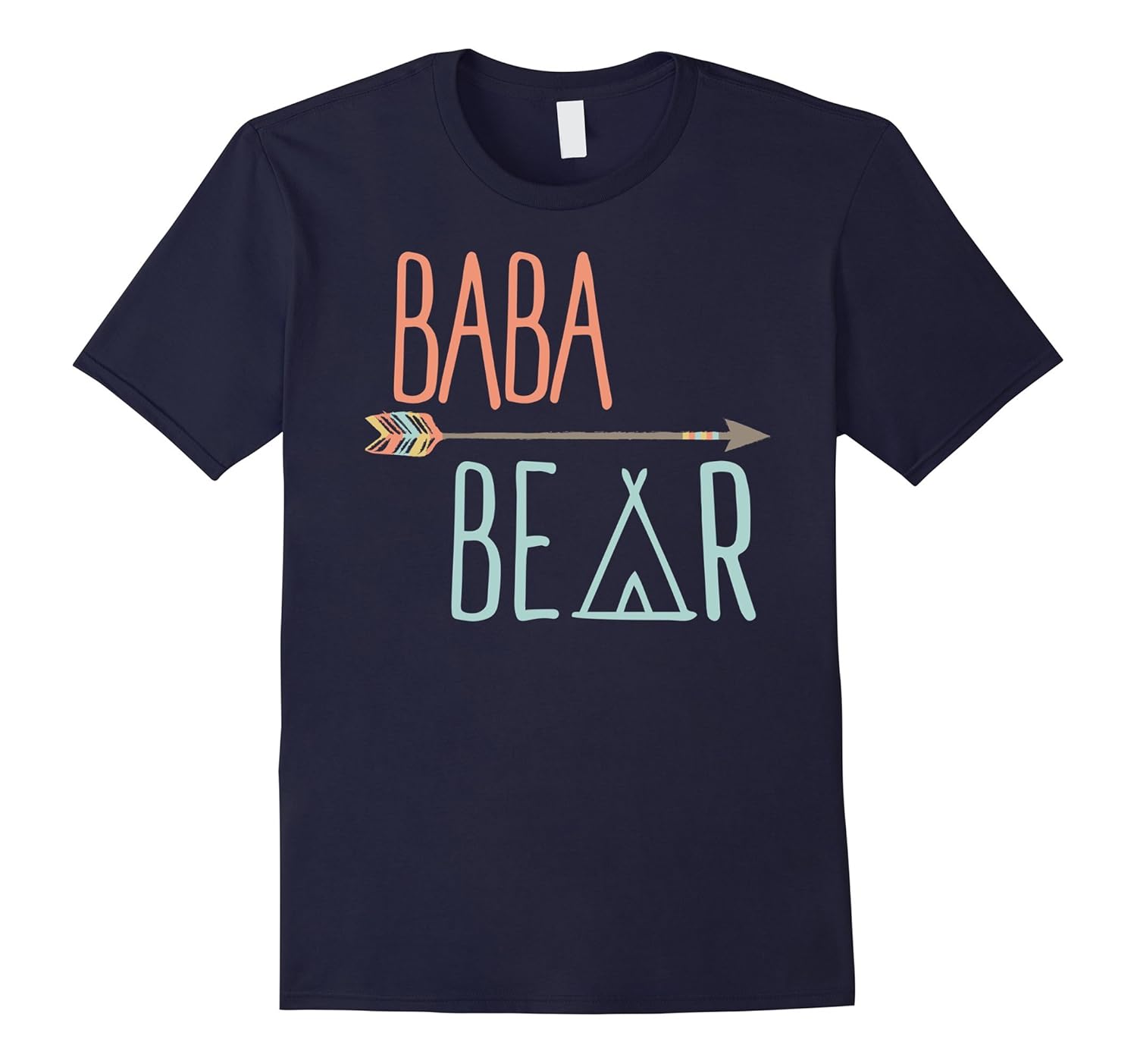 Cute Arrow Baba Bear Shirt Pops Shirt-Rose