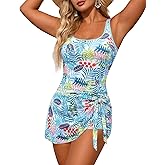 VIAURBE One Piece Swimdress for Women Tummy Control Bathing Suit with Shorts Skirt Modest Swimsuit