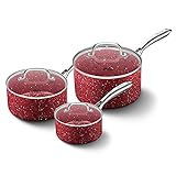 HLAFRG Nonstick Premium 3-Piece Saucepan Set with