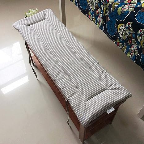Amazon Co Jp 長い ベンチクッション ネクタイの固定 スーパーソフト 厚く 庭 座布団 屋内 屋外 洗濯可 ラウンジャー パティオ ベンチクッション 2または3シーター 茶色 100x35x2cm 39 4x13 8x0 8inch ホーム キッチン