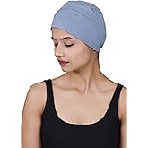 SAKUCHI Chemo Hats Solid Sleep Cap Women's Bamboo Soft Headwear Cancer Cap Chemo Headwear Women