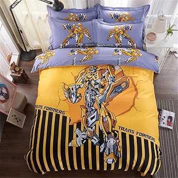 Zi Teng Marvel Transformers Bedding Set Boys Cartoon Transformers