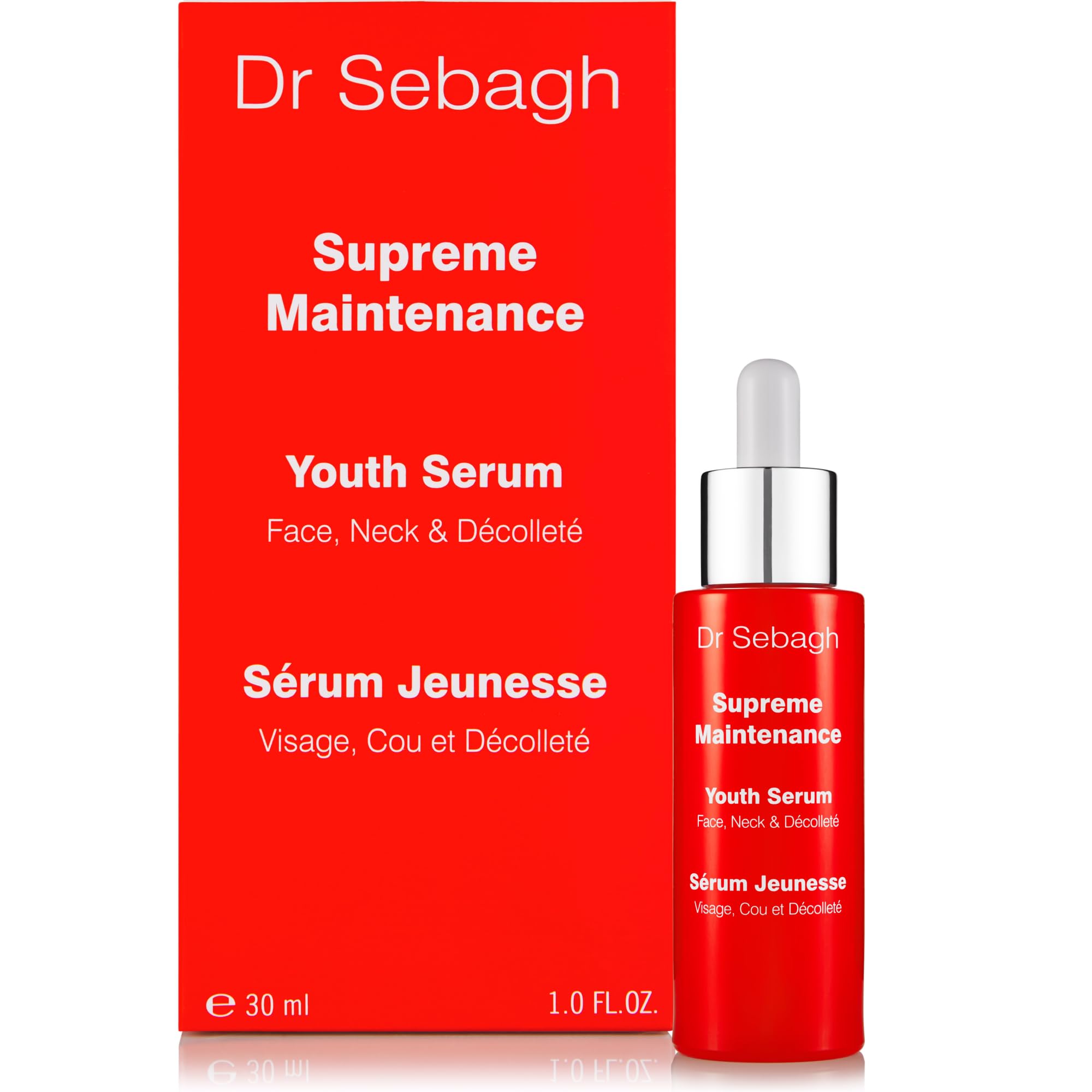 Dr Sebagh Supreme Maintenance Youth Serum (30 ml) - Award-Winning Anti Aging Resveratrol Serum for Face - Collagen-Boosting Hydrating - Advanced Resveratrol Skin Care Treatment