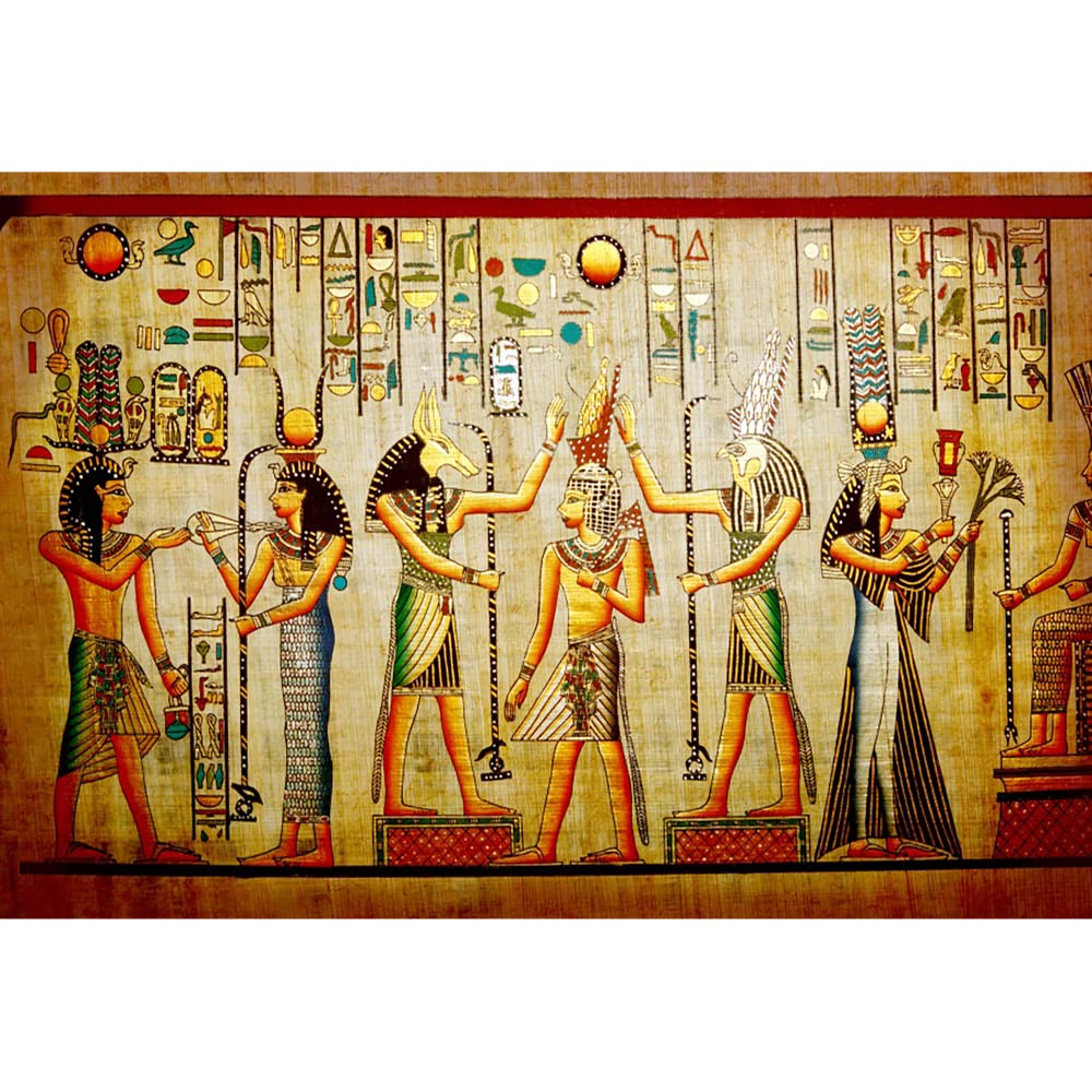 Aoihrraan 2,7x1,8m Ancient Egypt Backdrop Egyptian Pharaoh Mural Sphinx Parchment Historical Heritage Photography Background Archeology Video Girls Boys Adults Portrait Photo Studio Props Wallpaper