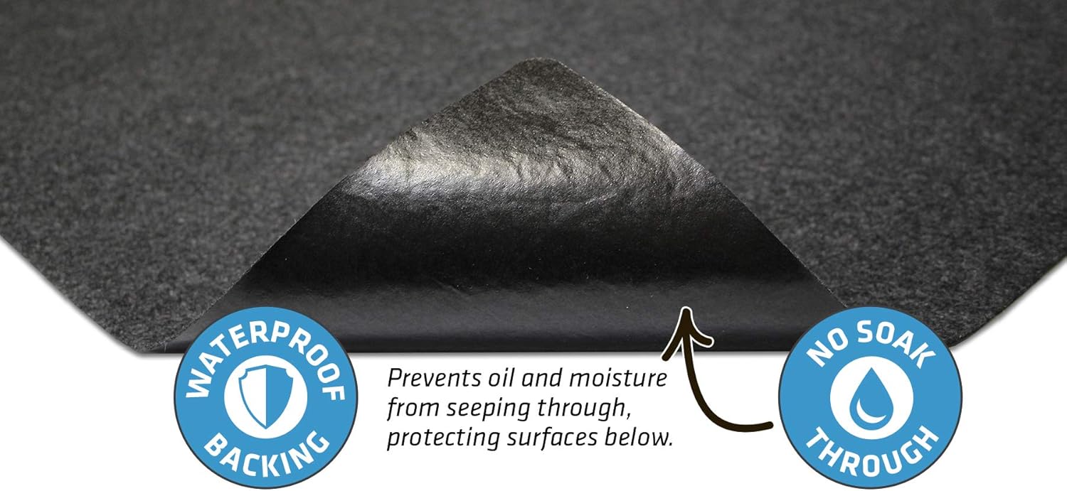 Drymate XL Oil Spill Mat (36" x 59"), Premium Absorbent Oil Mat – Reusable/Durable/Waterproof – Oil Pad Contains Liquids, Protects Garage Floor Surface (Made in The USA): Automotive
