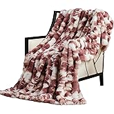 SAPHREAS Faux Fur Throw Blanket for Couch, Fluffy Fuzzy Bubble Blanket for Sofa Bed Living Room, Decor Soft Cozy Gifts for Women Men, 60x80” Tie Dye Burgundy