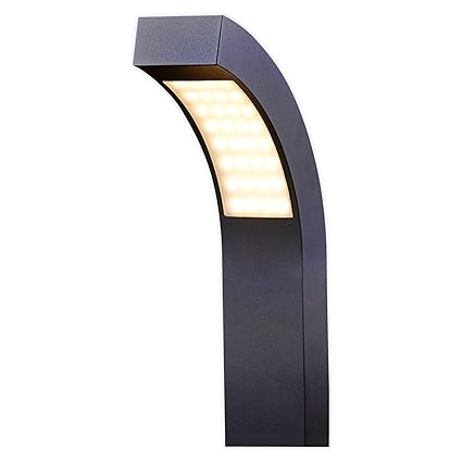 Lampenwelt LED Außenleuchte 'Lennik' (spritzwassergeschützt) (Modern) in Schwarz aus Aluminium (1 flammig, A+, inkl. Leuchtmi
