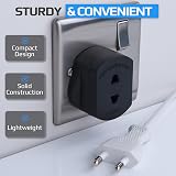 Keple UK Toothbrush Adaptor 2 Pin to 3 Pin Plug Shaver Socket Black view 4