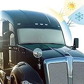 Semi Truck Sun Shade for Windshield and Side Windows | Upgrade 300T Semi Window Sunshade Sun Protection Block UV/Sun Heat Rays for Semi, Commercial &amp; Big Rig Truck, RV