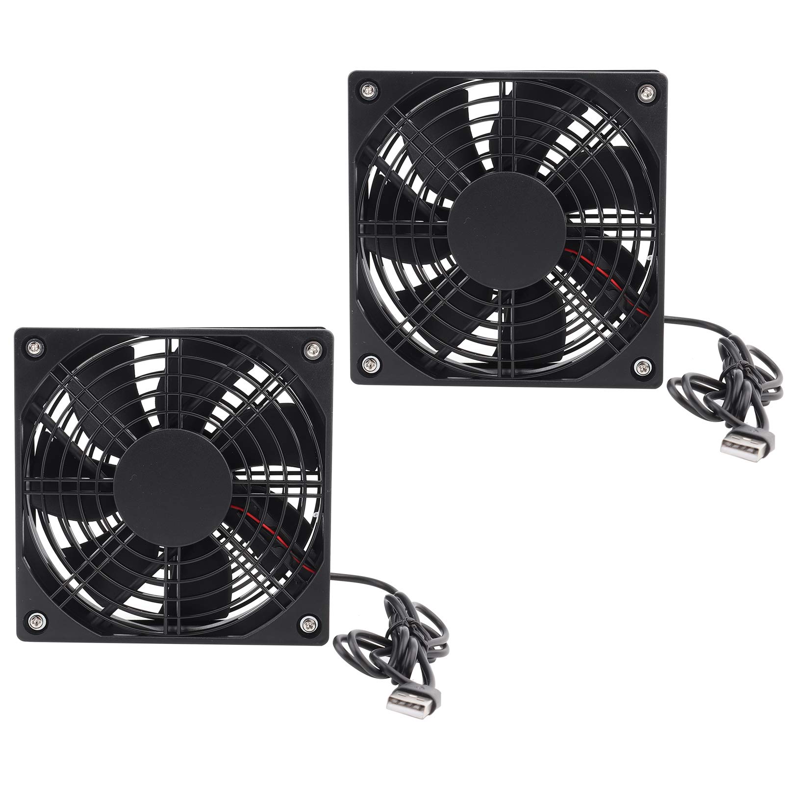 ciciglow Quiet Dual 120mm USB Fan,for Cooling DIY PC Computer Case CPU Coolers Radiators,Computer Cabinet Cooling,5V 120 x 25mm(Pack of 2Pcs)