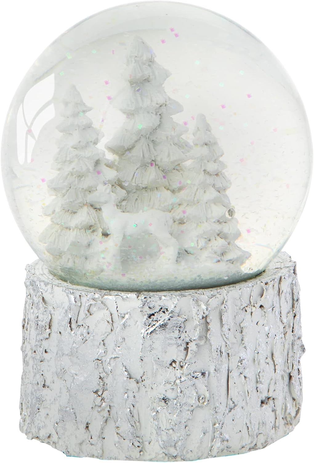 Snow Globes - Celebright Christmas Musical Snow Globe - Wind Up & Play - Traditional Festive Decoration - Large 14cm (White Christmas Tree Scene)