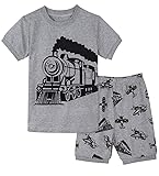 A&J DESIGN Toddler Boys Train Sleepwear Short Set