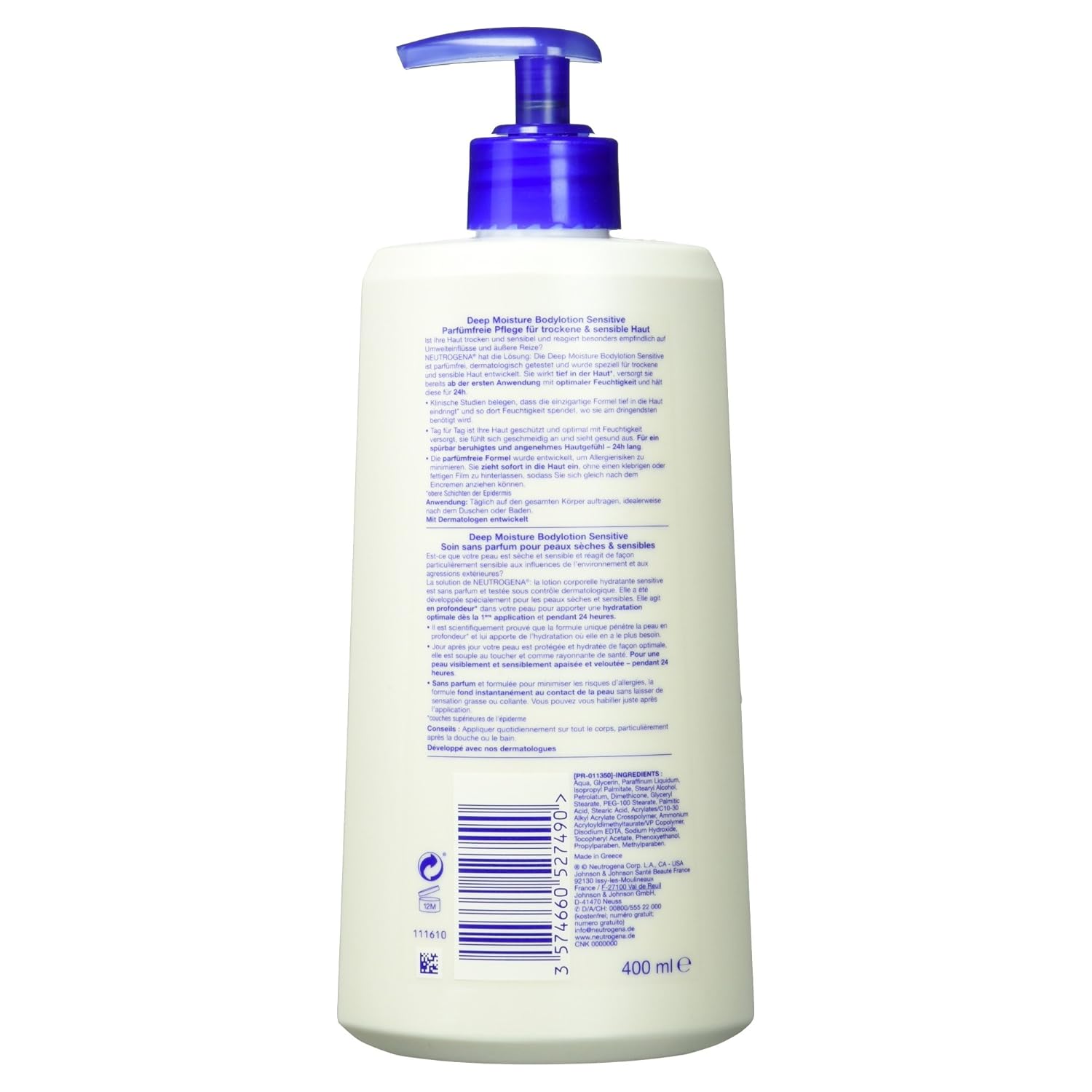 neutrogena deep moisture body lotion 400ml