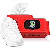 Shoe wipes Pack of 2 Total 60 Pcs Sneakers Cleaning Quick Wipes Removing Dirt and Stains with Disposable Shoe Wipe