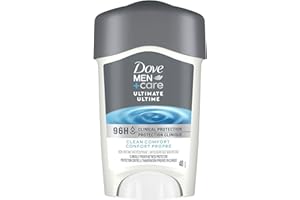 Dove Men+Care 96h Clinical Protection Antiperspirant Deodorant Stick with 1/4 Moisturizers and Vitamin E Clean Comfort Scent 
