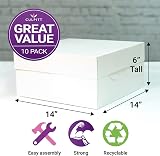 Culpitt 14in White Cake Box with Glued Lid - 10 Pack 35.5x15.2cm view 3