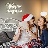 Looklight This is Our Happy Place Neon Sign Warm White Wall Decor view 4