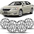Winjet 16" Chrome Hubcaps for Nissan Altima Sedan 2013-2018 [2013 2014 2015 2016 2017 2018 Nissan Altima Sedan] Wheel Rim Covers [Only Fit Iron Hub - Steel Wheel] (16 Inch Set of 4, Chrome)