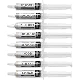 Diamond Paste Polishing and Lapping Compound Kit, 8 Pack, 1,000-80,000 Grit | 50% Concentration of Diamond Powder, 40 G, Stropping Scratch Remover for Glass Watch Crystals Metal Jewelry Resin Knife Rock