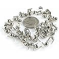 Nailheads Spots Studs 2 Prong Steel Round 4.5mm; Bright Nickel Finish 100 Pcs