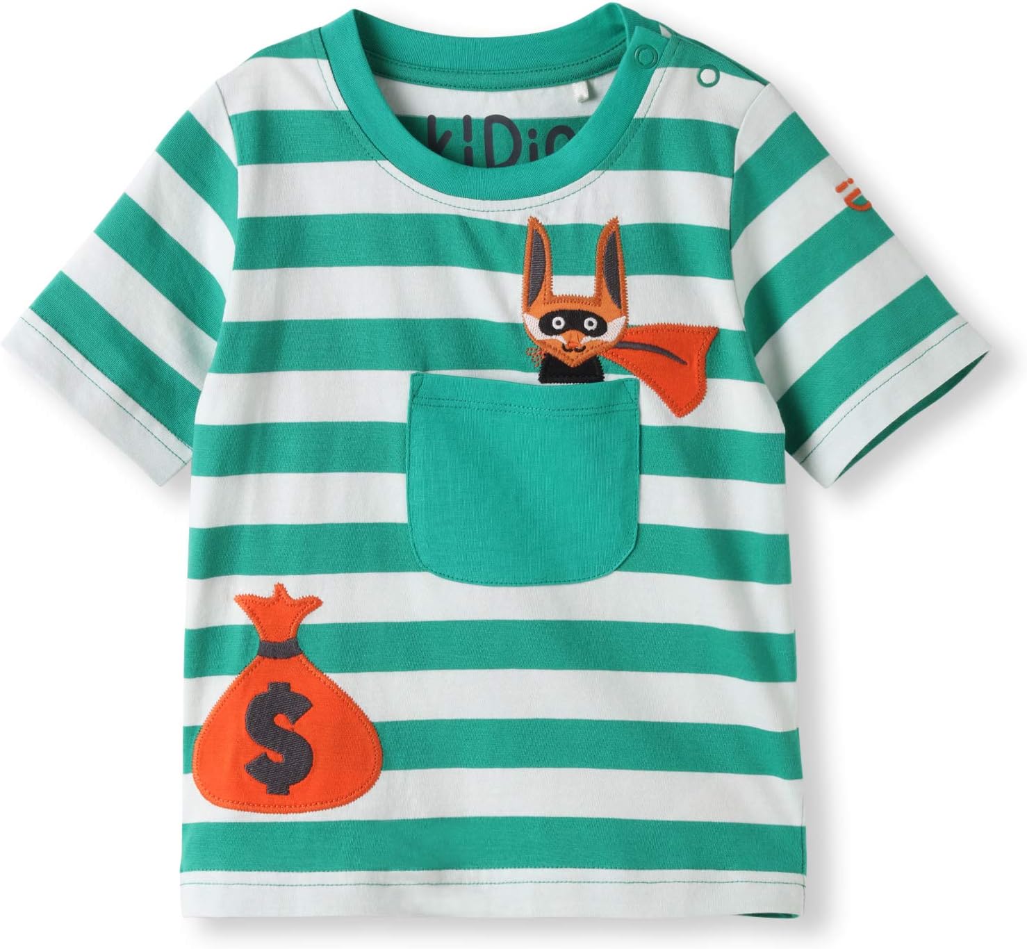 kIDioOrganic Cotton - Baby Infant Toddler T-Shirt Applique - Boy Girl Summer Short Sleeve Tee (0-4 Years)