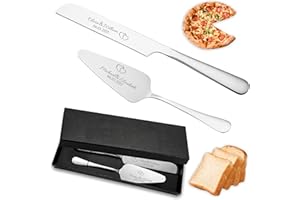 Personalized Wedding Cake Knife and Server Set, Custom Cake Serving Set, Engraved Stainless Steel Cake Cutting Set, Customize