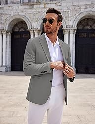 COOFANDY Men Stretch Knitted Blazer Jacket Slim Fit