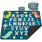 Extra Large Picnic Blanket Waterproof,80"x 80"Foldable Machine Washable Beach Blankets,Outdoor Blanket for 6-8 Adults,Picnic Mat Suitable for Indoor Crawling,Park Beach,Camping,Hiking,Travel( Blue)