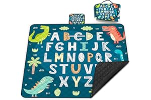 POEDIST Extra Large Picnic Blanket Waterproof,80"x 80"Foldable Machine Washable Beach Blankets,Outdoor Blanket for 6-8 Adults,Picnic Mat Suitable for Indoor Crawling,Park Beach,Camping,Hiking,Travel( Blue)