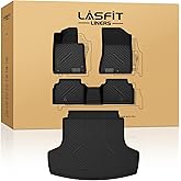 LASFIT Floor Mats & Cargo Mat for Hyundai Sonata 2020-2026 (Only Fit FWD & Gas) / Kia K5 2021-2025 (Only Fit FWD) All Weather TPE Custom Fit Floor Liners for Car Mats Trunk Mats