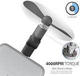 Wuedozue Mini Phone Fan 180 Rotation Portable Cooler for iPhone Android Black view 2