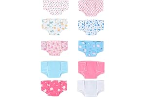 SOTOGO 10 Pieces Doll Diapers Doll Underwear Doll Underpants Doll Accessories for 14-18 Inch Baby Dolls and American Doll