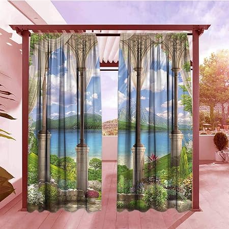 Amazon Com Rod Pocket Window Curtain Italian Decor Old Ancient