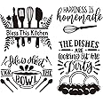 Happiness is Homemade Bless This Kitchen Life is Short Lick The Bowl The Dishes are Looking at Me Dirty Kitchen Decals Vinyl Wall Decal Art Letters Kitchen Decor
