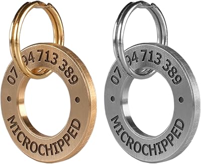 Round Brass and Stainless Pet ID Tag Small Deep Engraved Personalised