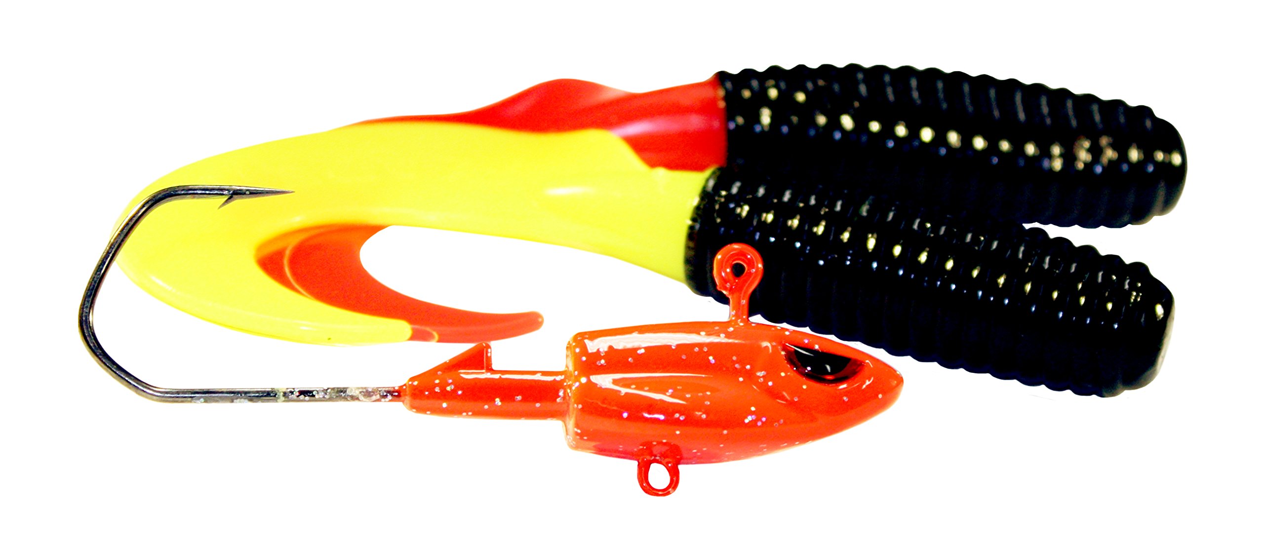 FLADEN Fishing SOFT BAITS - 2 x 12cm BIG SINGLE JIG TAILS - (4 Colours and 3 weights - 40g 60g 90g) Lead-Free Jig Heads - Quality Fishing Imitation Bait Lures (Colour Set 2, 90g Jighead)