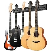 Donner Guitar Wall Rack, Multiple Guitar Wall Mount with 5 Adjustable Hangers, Guitar Organizer for Acoustic &amp; Electric Guitars, Bass, Violin, Ukulele, Banjo, Mandolin