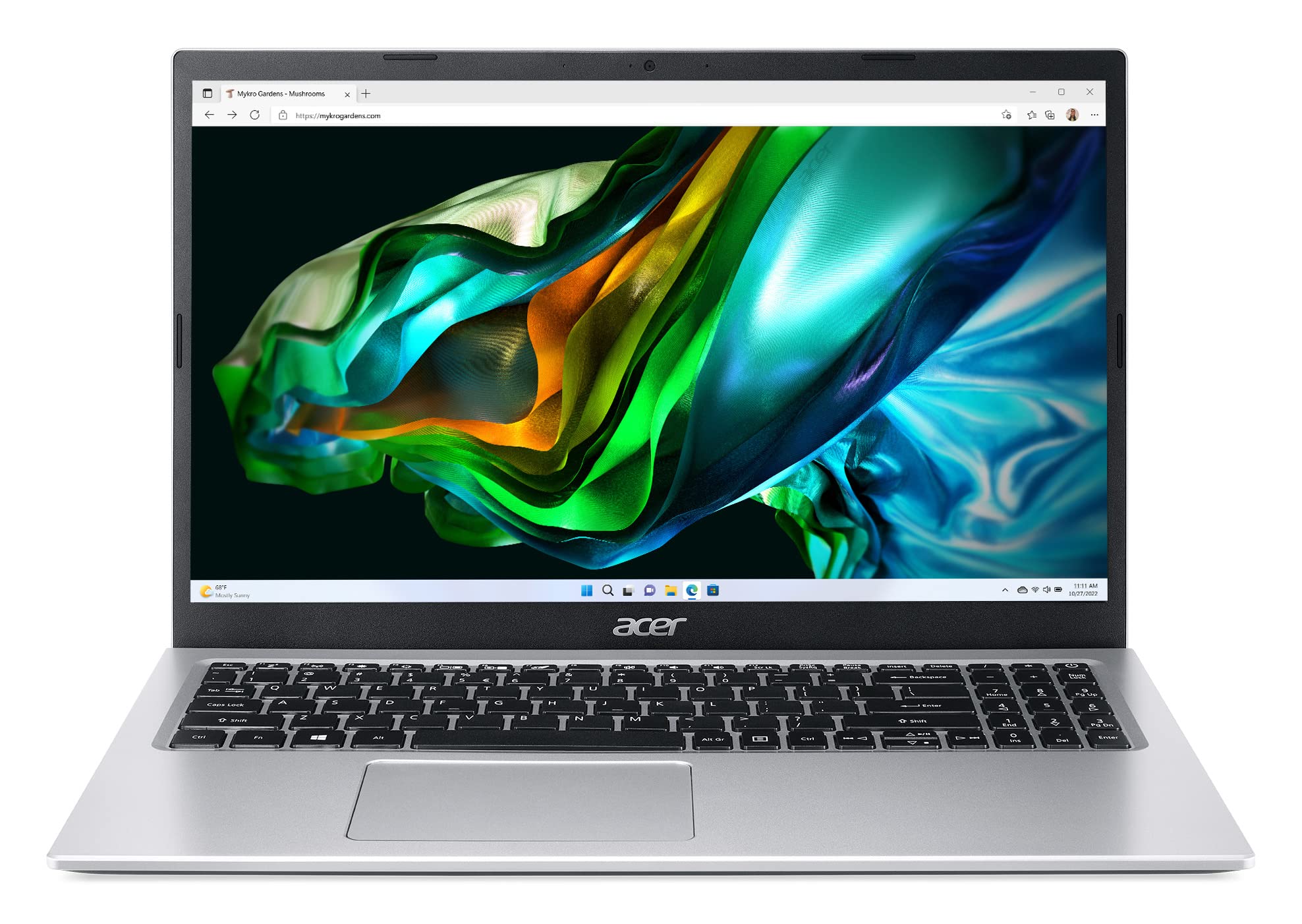 Acer Aspire 3 (A315-58-3870) Laptop, 15.6 Inch FHD Display, Intel Core i3-1115G4, 16 GB RAM, 512 GB SSD, Intel UHD Graphics, Windows 11, QWERTZ Keyboard, Silver