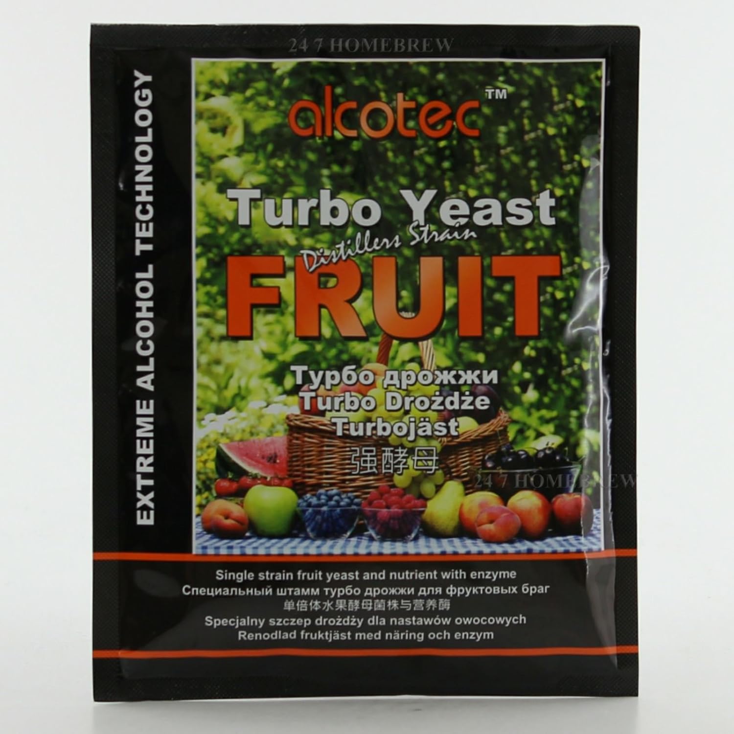 Alcotec Levure Rapide FRUIT, Turbo Levure, Levure d'esprit, Levure de